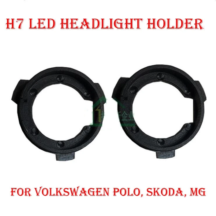 2PCS H7 LED Headlight Conversion Kit Bulb Holder Adapter Base Retainer Socket For Volkswagen VW POLO New Tiguan Touran Lavida