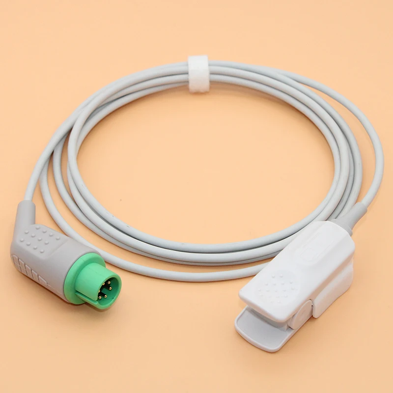 Compatible 6pin Bionets BM3 BM5 Spo2 sensor cable for adult/pediatric/child/Neonate/veterinary,Finger/Ear/Foot/Forehead Probe.