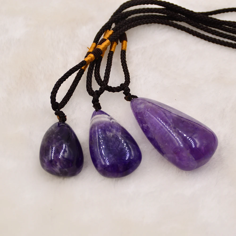 Natural Amethysts Ornament Health Lucky Irregular Shape Stone Crystal Ornament Decoration Original Stone Specimens Pendulum