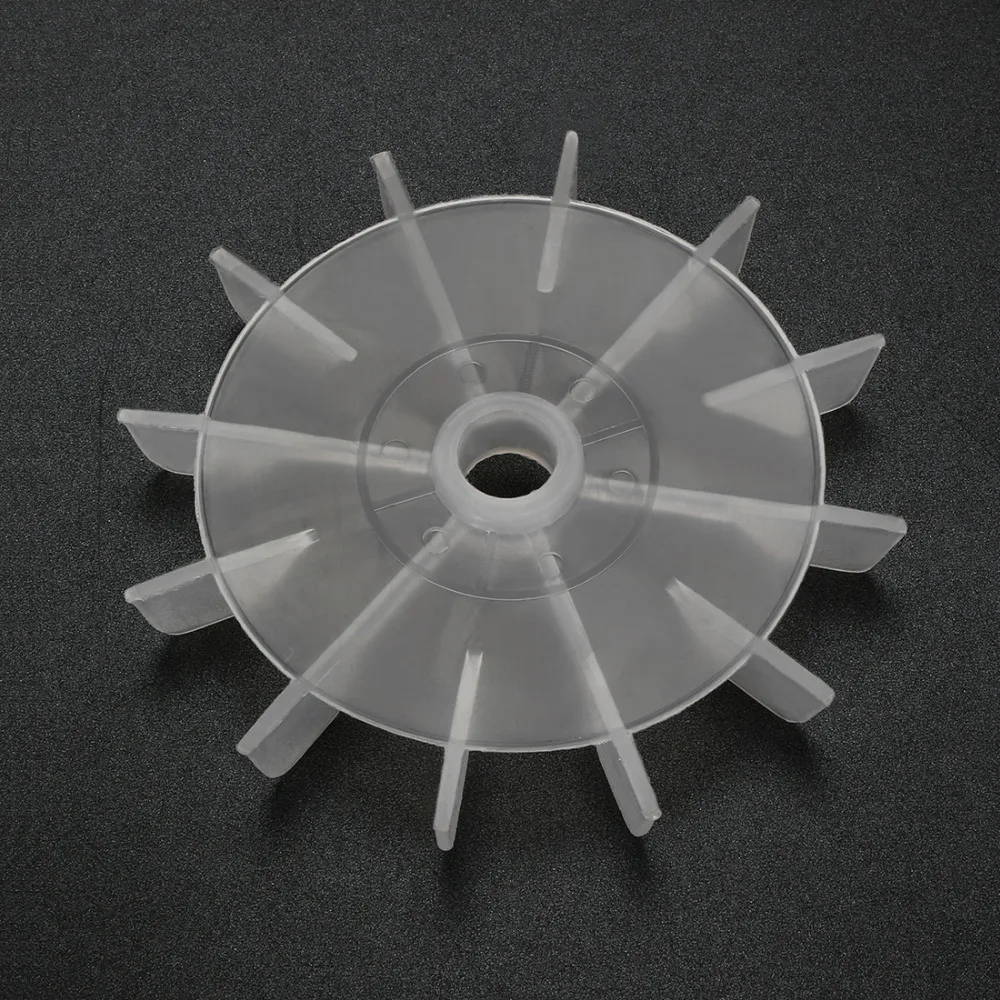 Uxcell 1Pcs 100x12mm/116x14mm/142x18mm White/Black Plastic Round Shaft Replacement 12 Impeller Motor Cooling Fan Vane