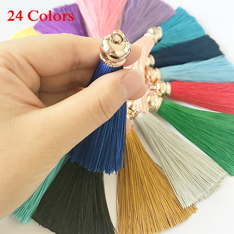 10pcs 8cm Tassels Can Mix Colors DIY Jewelry Findings Women Earrings & Bag Accessories Handmade Materials Key Chain Pendant