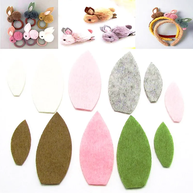 100 pz elf feltro tessuto artigianato fai da te per bambini manuale feltro fiori animali giocattoli forcina Clip copricapo Scrapbook Decor accessori