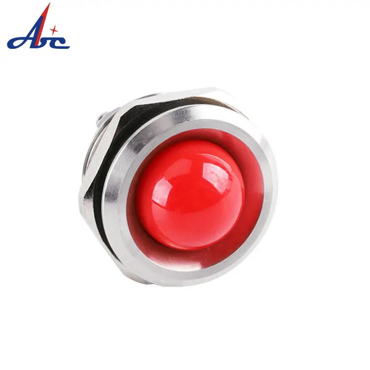 

28mm IP67 Waterproof Metal LED Indicator Lamp Light Signal Pilot Warning Stainless Steel 12V Green Blue Red White LED indicator