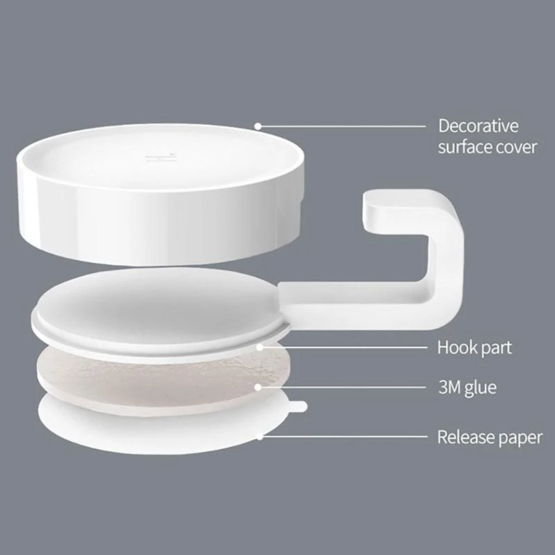 XiaomiYoupin خطافات لاصقة صغيرة ذكية قوية الحمام غرفة نوم المطبخ جدار السنانير 3 كجم أقصى تحميل وصول جديد للحياة المنزلية Mi