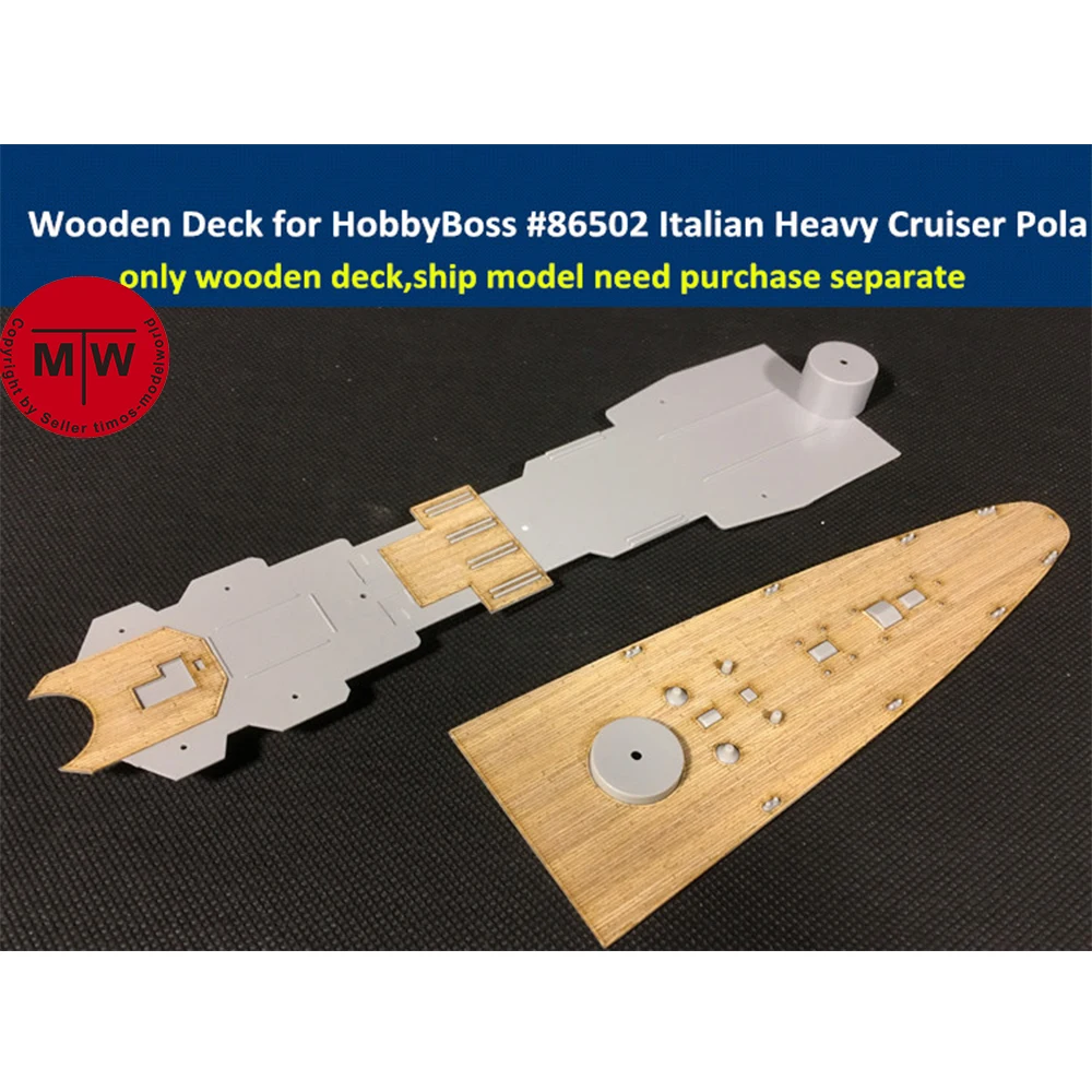 

1/350 Scale Wooden Deck for HobbyBoss 86502 Italian Heavy Cruiser Pola 1941 Ship Model Kit