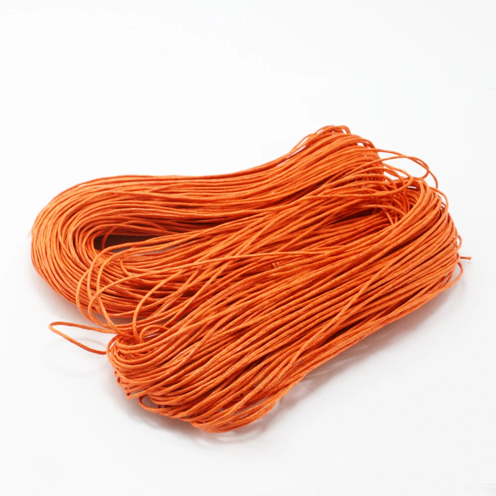 60 Meters/lot 1mm Cotton Waxed Cord Thread Necklace Rope String for DIY Bracelet Macrame Beading Findings Accessories