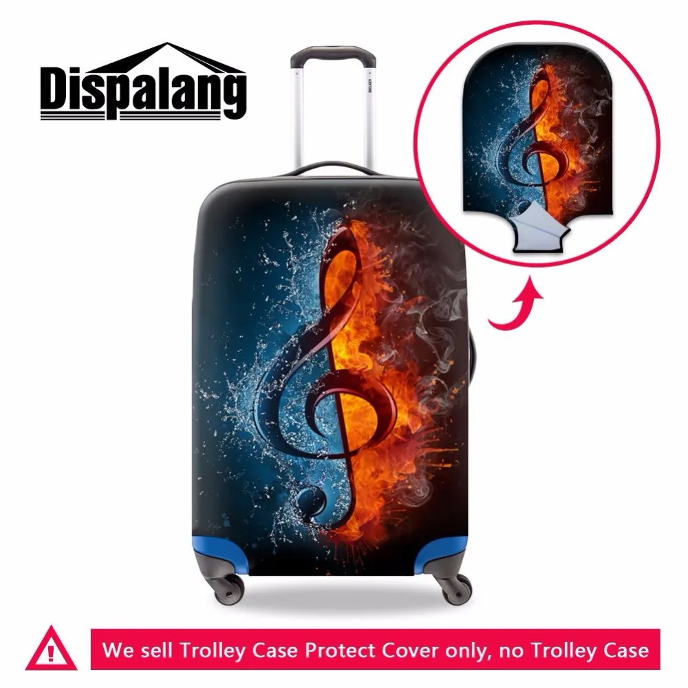 Dispalang fashion musical note print 18-32 inch suitcase protective dust cover stretch luggage cover travel trolley case cover