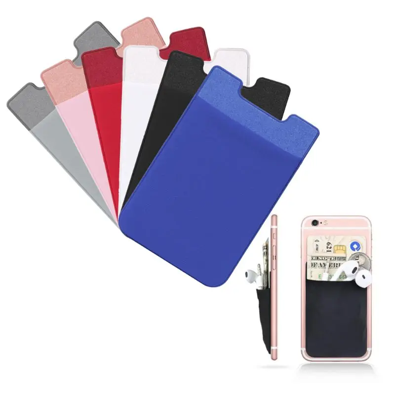 THINKTHENDO New Hot Mobile Phone Back Cards Holder Wallet Credit ID Card Pocket Adhesive Sticker