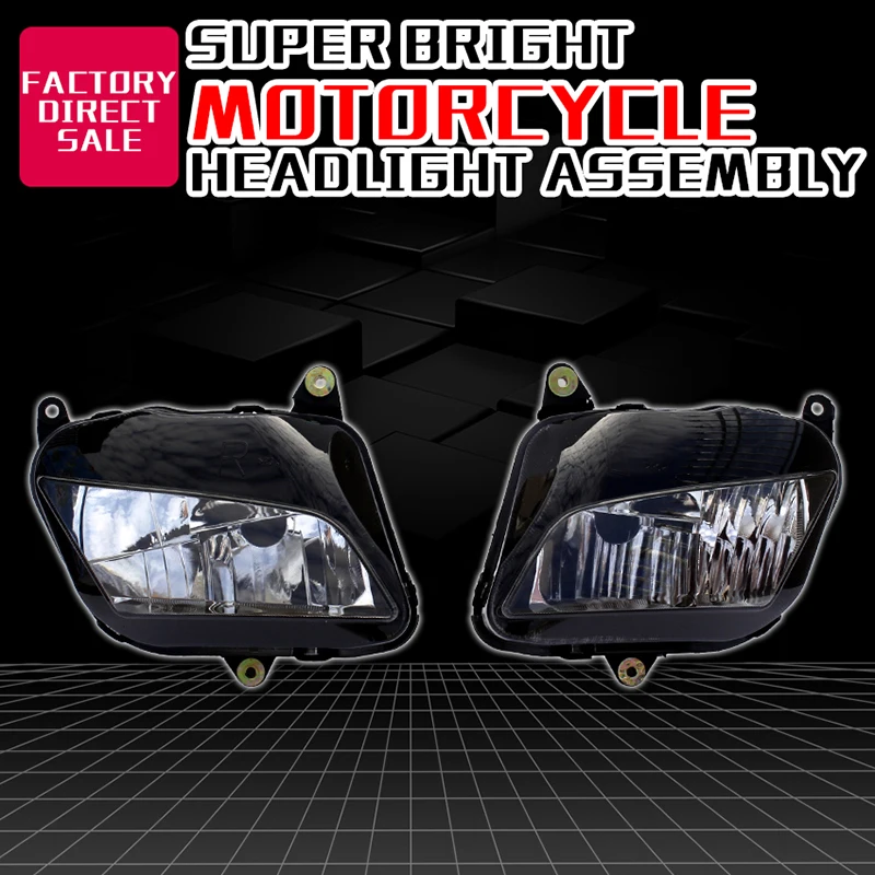 

Headlight Front Head Light Lamp Assembly For Honda CBR600 F5 2007 2008 2009 2010 2011 2012 07-12 CBR600RR Clear Headlamp