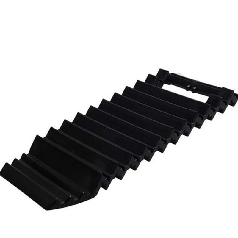 Black 32.5cm Rubber Tyre Grip Tracks Snow Mud Sand Mat Plate Escaper Traction Mats For Car Road Trouble Clearer