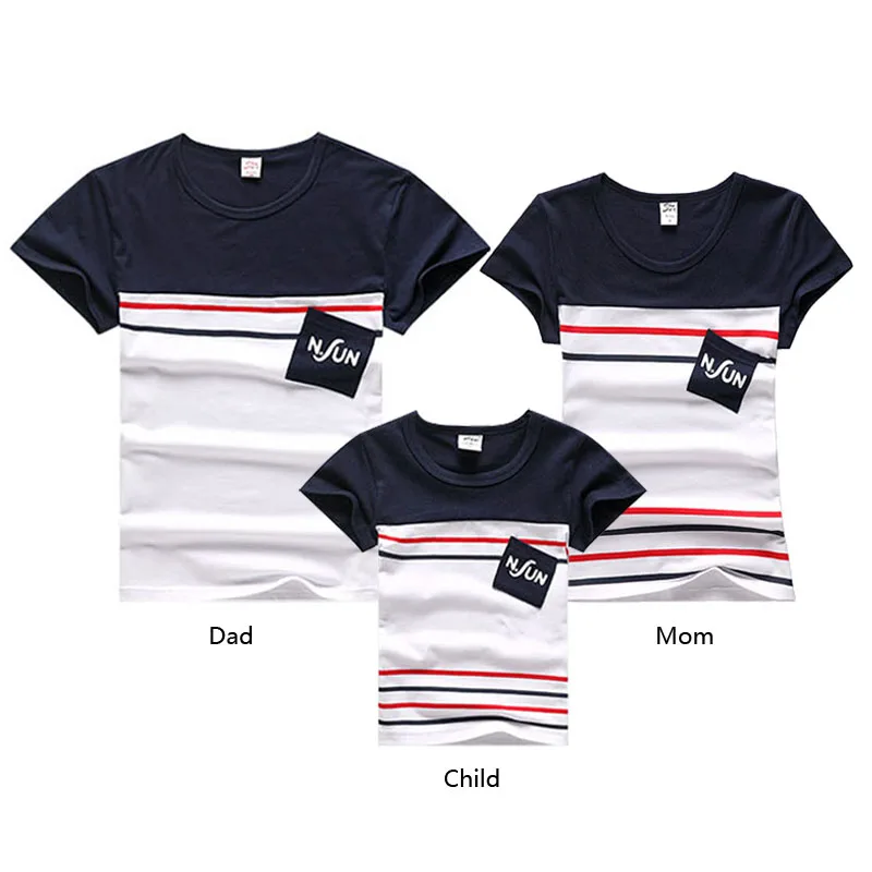 Family Look Summer Family clothing Mother Daughter Dress Family Matching Outfits Cotton Father Son T-shirt and pant