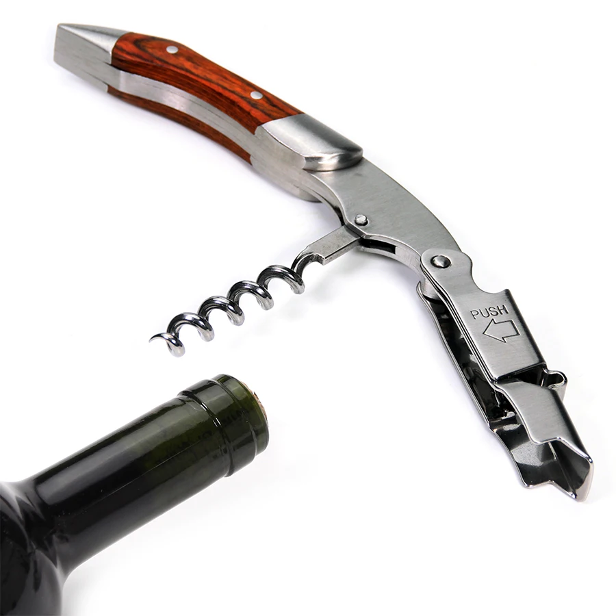 Waiters Corkscrew, Professional All-in-one Wine Opener, Bottle Beer Cap Opener with Foil Cutter The Favored Choice of Sommeliers