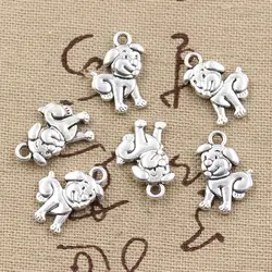 15pcs Charms Double Sided Lovely Dog 17x12mm Antique Making Pendant fit,Vintage Tibetan Silver color,DIY Handmade Jewelry