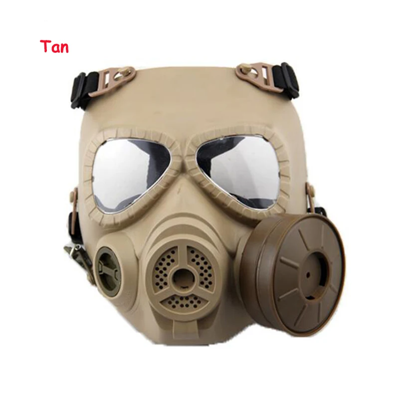 Tactical Airsoft Protection Masks Full Face Resin Mask With Fan For CS Cosplay Paintball Game Protection Respirator Mask