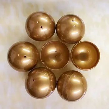 30pcs/lot big plastic capsule 70mm round plastic toy balls for vending machine gift packing box gold strip plastic ball