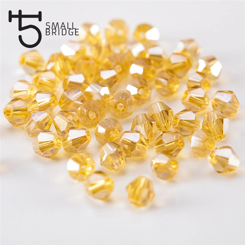 3 4 6mm Faceted Austria Bicone Crystal Beads Accessories For Jewelry Making Diy Perles Glass Spacer Beads Wholesale Z223