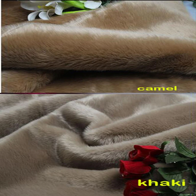 Faux Rabbit Fur Fabric, Soft Plush Fabric, Sewing Material, Home Cloth, Collar Clothing, Good, 20 Colours, 180x50cm, 1Pc