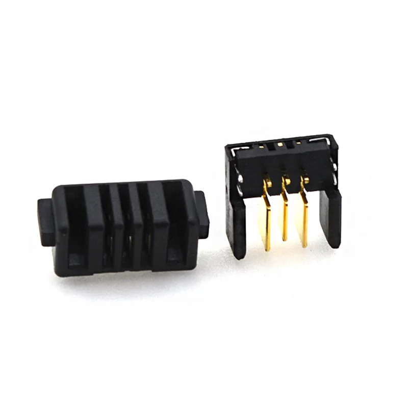 2pcs 3PIN laptop battery connector Holder Clip contact pitch 2.0mm 180 degree bend foot male and female plug