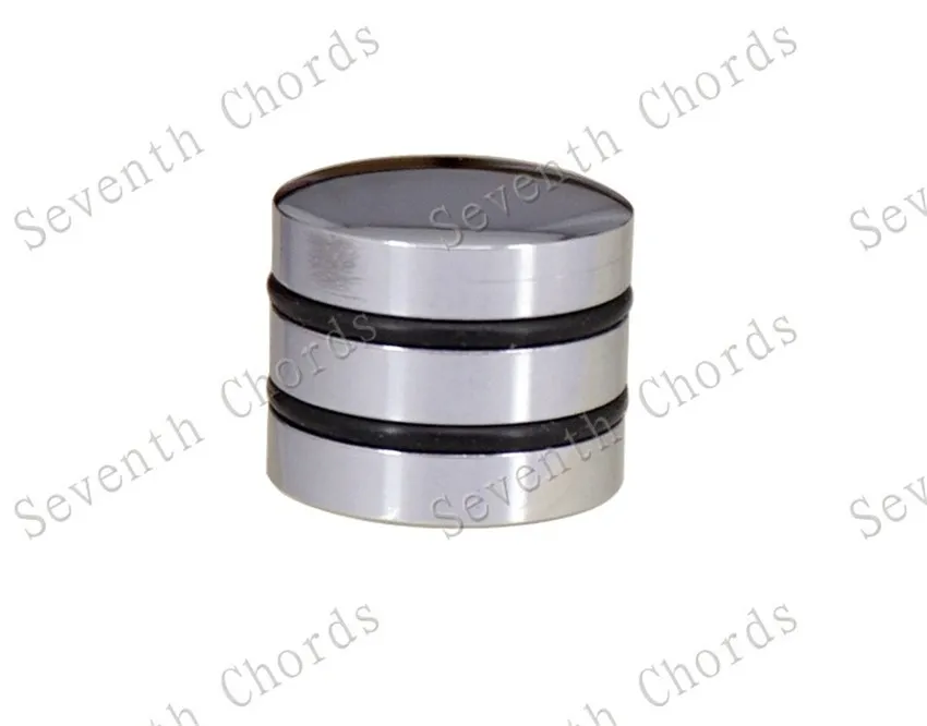 4 Stück Chrom-Metall-Kuppelknöpfe für E-Gitarre und Bass, Ersatz-Lautstärke- und Tonregler, Drehknöpfe, Gitarrenzubehör – Detail 4