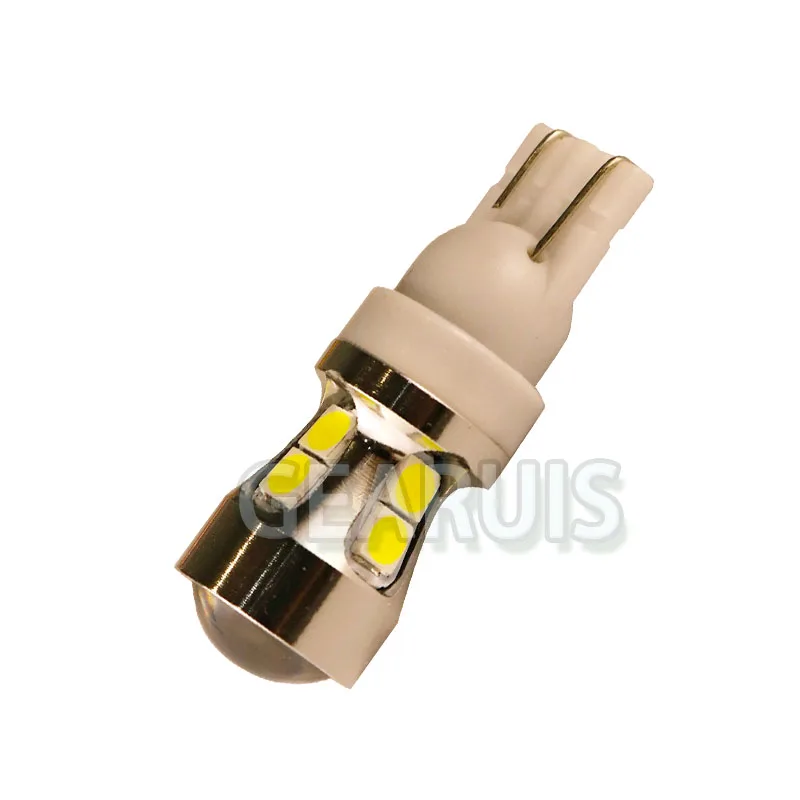 2-100pcs Super Bright T10 Canbus 3030 10 SMD Led 1.5A Non polar 34*11mm Led Bulbs OBC Error Free 194 W5W Wedge Parking lights