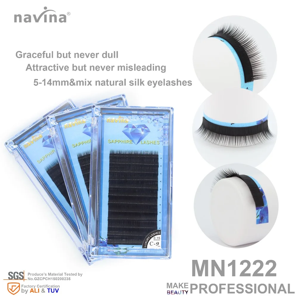 

navina False eyelashes of makeup, soft and light, charming black, easily work,curl CD, thickness 0.07-0.15mm, length 5-14mm MIX