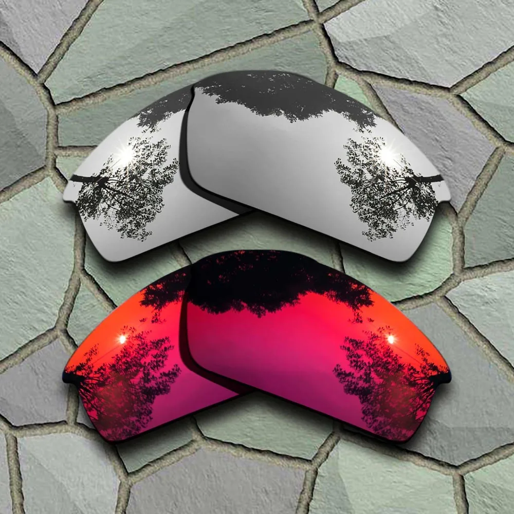 

Chrome&Violet Red Sunglasses Polarized Replacement Lenses for Oakley Bottlecap