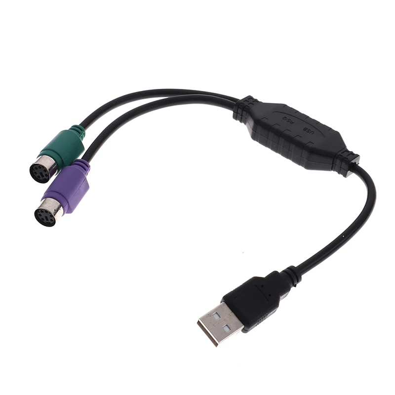 High Quality 31cm USB To PS/2 Cable Adapter Converter Mouse Keyboard Converter Adapter For PS2 Interface Connector