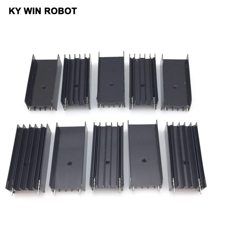 10pcs Aluminium TO-220 Heatsink TO 220 Heat Sink Transistor Radiator TO220 Cooler Cooling 23*16*50MM With 2 Pins