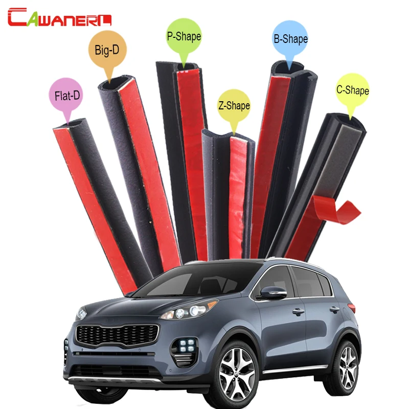 Cawanerl For Kia KX5 Sportage Soul Car Four Door Trunk Hood Rubber Seal Sealing Strip Kit Weatherstrip Edge Noise Insulation