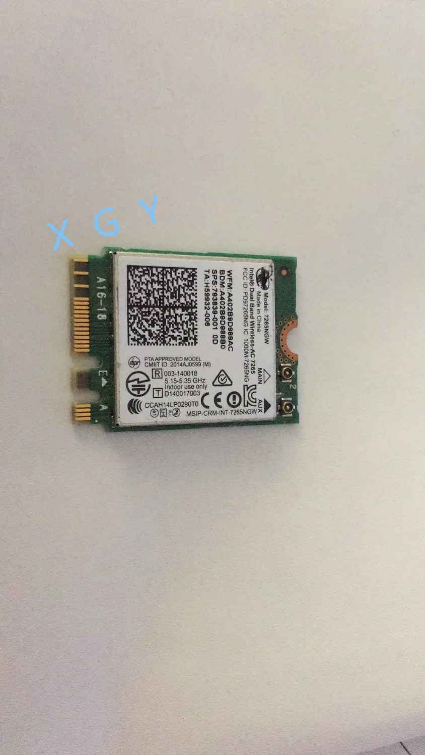 867M For  Intel Wireless AC 7265 7265NGW 802.11ac NGFF Dual Band Wifi BT 4.0 Card