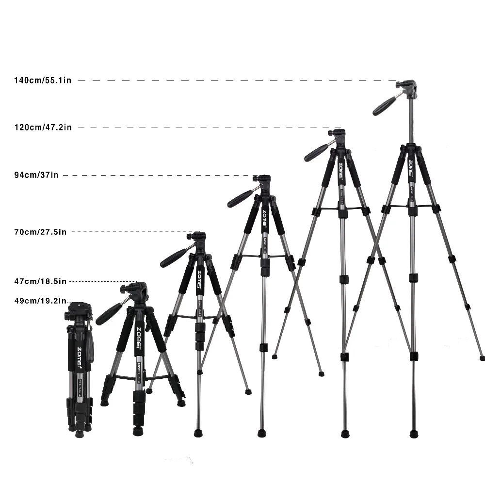 ZOMEI Q111 Aluminium Professional Portable Travel Aluminum Camera