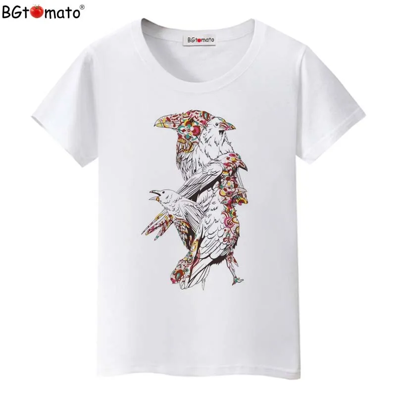 BGtomato Colorful birds art Tshirts new design women shirts Original brand casual Tops summer Tees