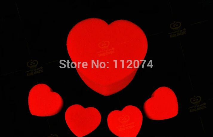 Sponge Heart(1set=5pcs) - Magic Trick,Stage,Close Up Street Trick,Illusion,Appearing,props,Funny