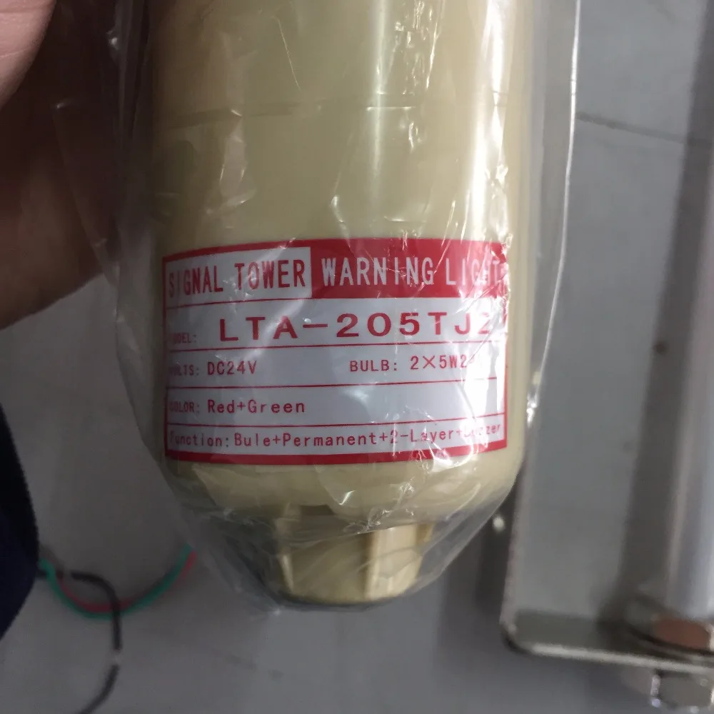 جرس ضوء أحمر وأخضر DC 24V ، برج إنذار صناعي ، إشارة تحذير مستمر