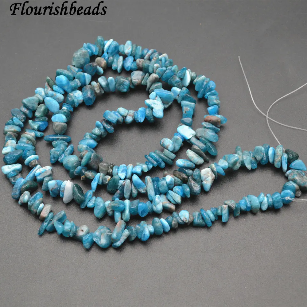 

Темно-синий цвет 5 ~ 8 мм натуральный Апатит кусочки, свободные бусы 5 нитей в партии