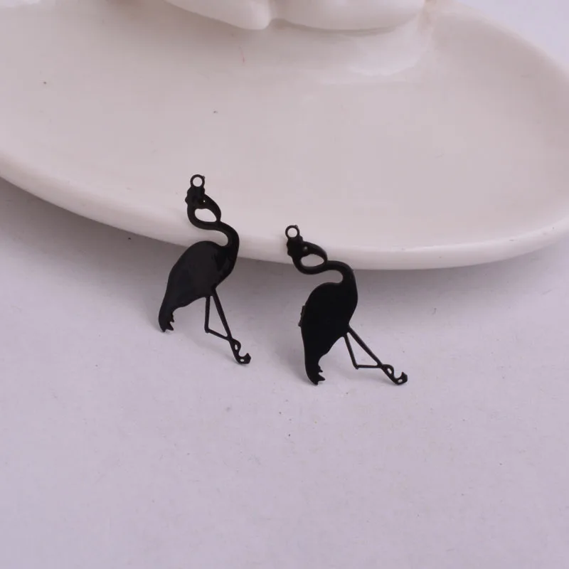 50 Stück AC7657 28mm*5mm Messing Flache Vogelanhänger Bemalte Tieranhänger – Detail 6