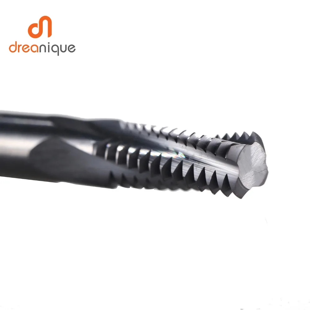 Carbide thread end mills 4F-M3 M4 M5 M6 M8 M10 M12 M14 thread mills, thread milling cutter with TIALN coating