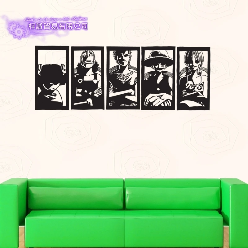 ONE PIECE Decal Japanese Cartoon Wall Sticker Vinyl Decal Decor Home Decorative Decoration