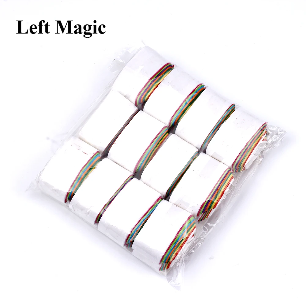 12 bobine/Lotto Multicolore Bocca Trucchi di Carta Colorato Bocca Bobine Prop Magia Mago Forniture Illusione Magia Giocattoli G8100