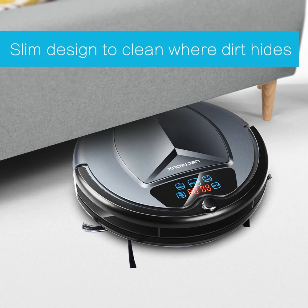 LIECTROUX B3000 Robot Vacuum Cleaner, with Water Tank,Wet&Dry,withTone,Schedule,Virtual Blocker,Self Charge,Matt Finish