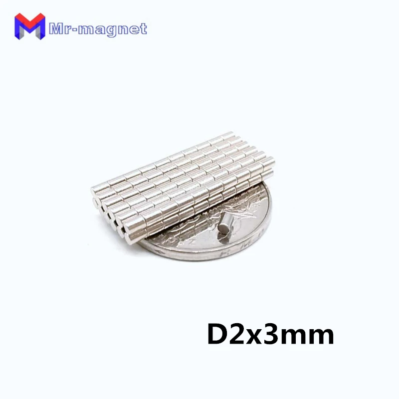 1000pcs high quality D2x3mm magnet 2x3, 2*3 NdFeB Magnet D2x3 Neodymium magnet D2*3, D2*3mm rare earth magnet 2*3mm