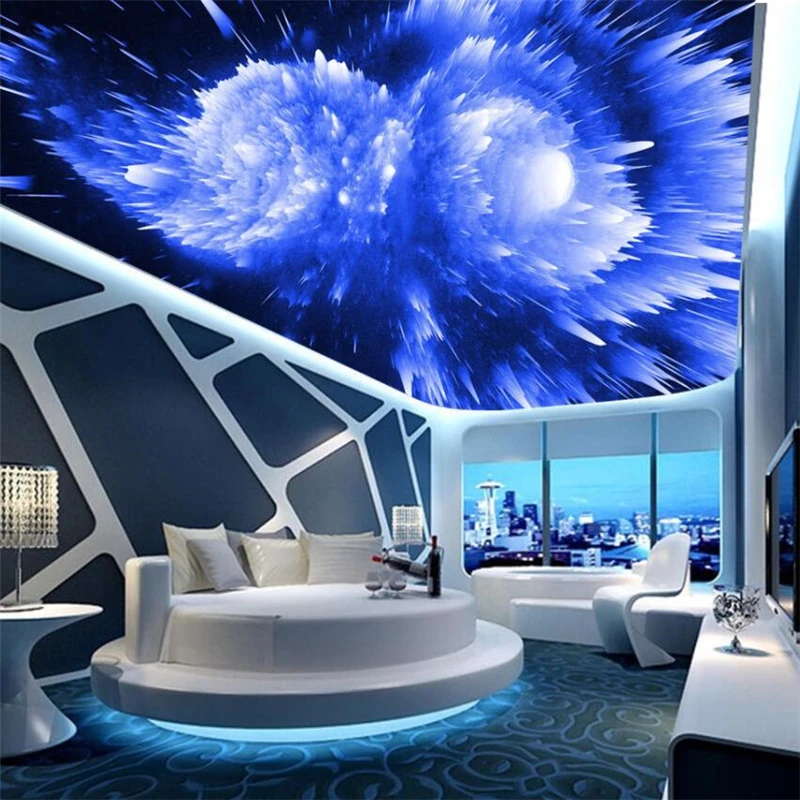 wellyu 3D exploded three-dimensional radiation nebulae stars background custom large-scale mural environmental wallpaper