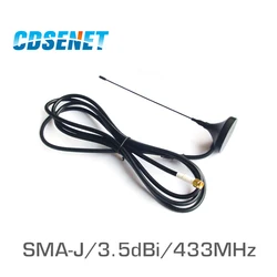 4Pcs SMA Male 433MHz Wifi uhf Antenna TX433-XPL-100 3.5dBi High Gain Magnet Base 433M Sucker Antennas for Communications