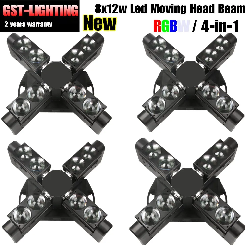 

8*12W LumiEngin Led Spider White Color 8pcs Light DMX DJ