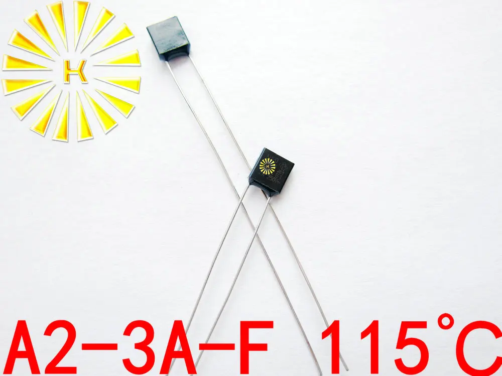 100% Original A2-3A-F 115 degree Thermal Cutoff RH115 Thermal-Links 3A 250V Black Square Temperature Fuse x 100PCS FREE SHIPPING