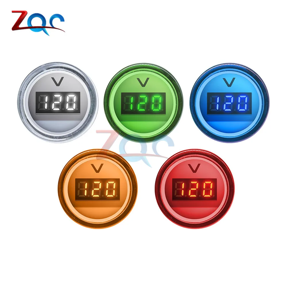 22MM AD16 AD16-22DSV Type AC 60-500V Mini Voltage Meter LED Digital Display AC Voltmeter Indicator Light/Pilot Lamp 110V 220V