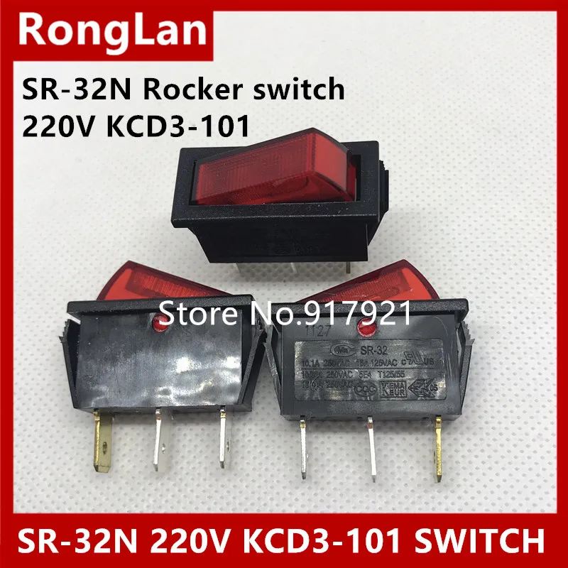 [ZOB] Korea Mer ship model switch SR-32 Rocker sedan switch three feet with 220V KCD3-101--50pcs/lot