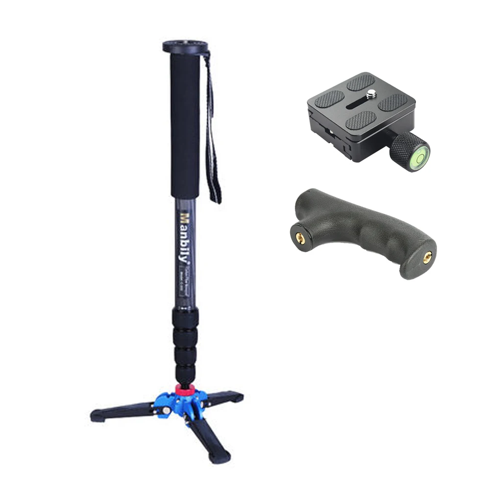 Manbily C-333 Carbon Fiber Camera Monopod With M13 Legs Stand Base 3/8