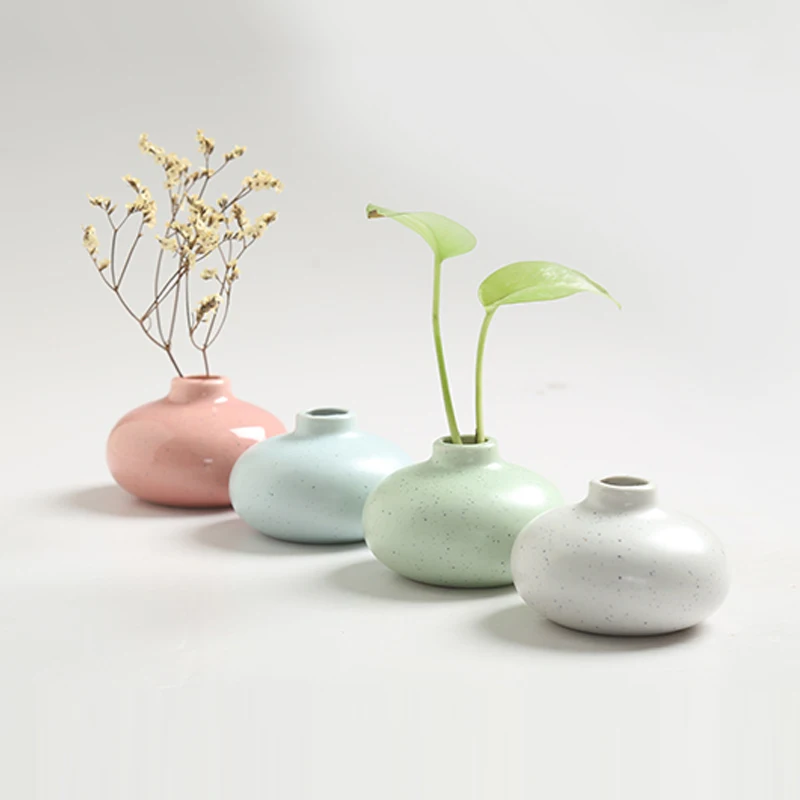 Creative Ceramic Vase Arts And Crafts Home Decoration Accessories Modern Mini Terrarium Plant Flowerpot Classic Small Vases