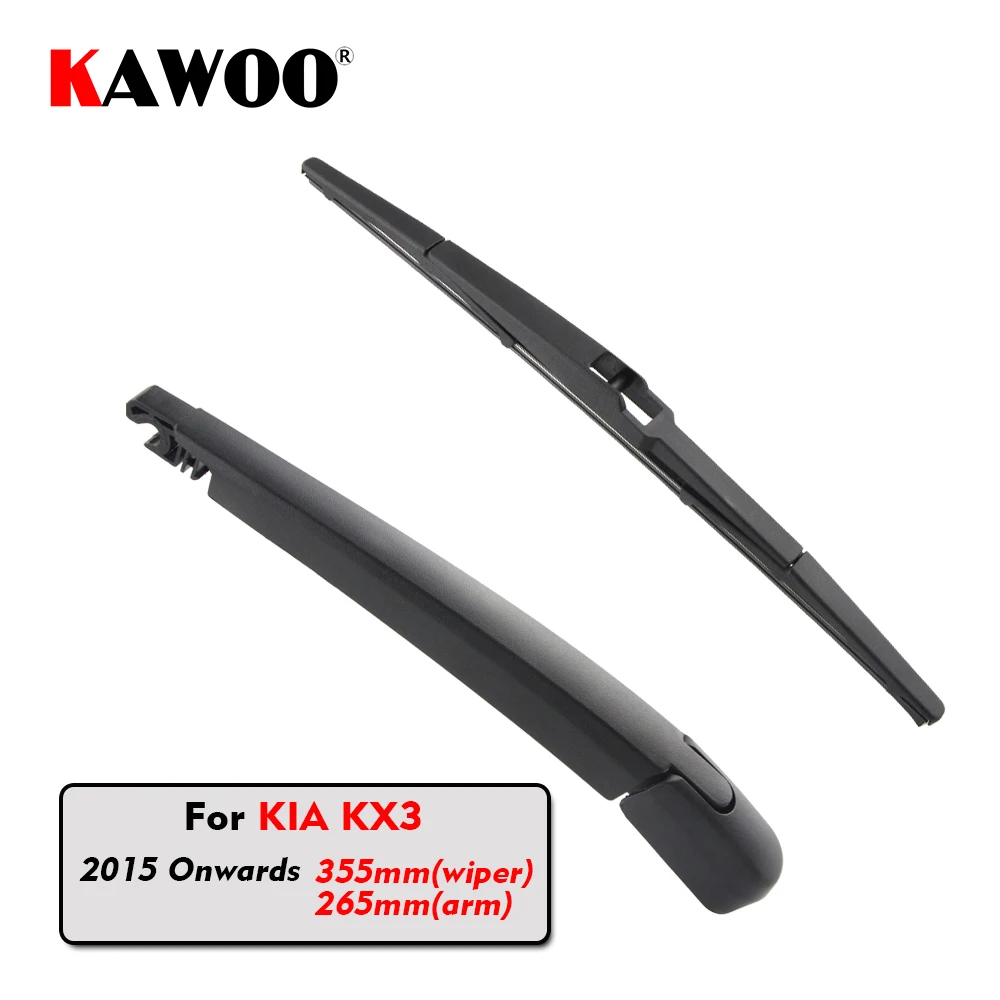 

KAWOO Car Rear Wiper Blade Blades Back Window Wipers Arm For KIA KX3 Hatchback (2015 Onwards) 355mm Auto Windscreen Blade